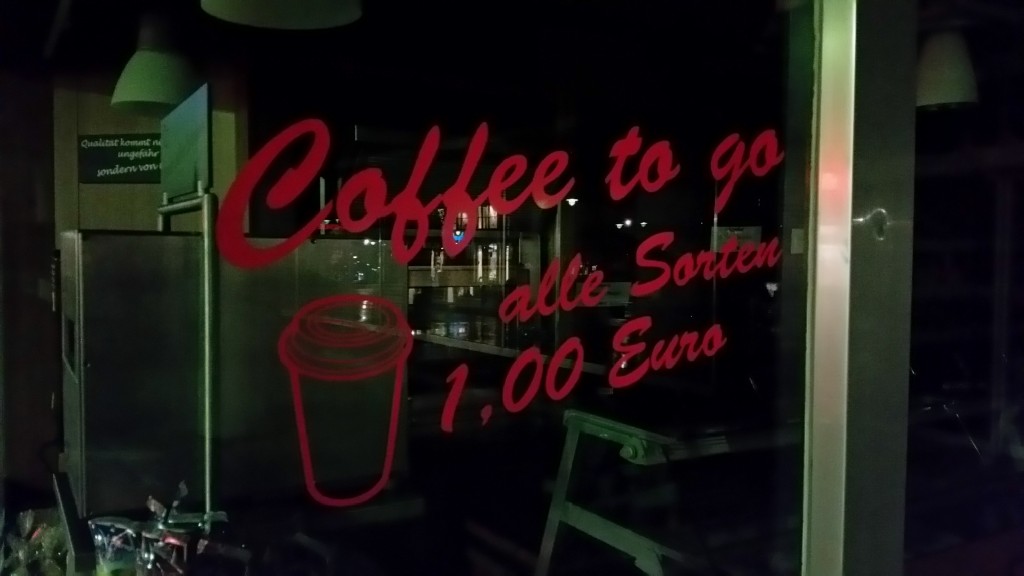 1,- Euro für Coffee to go