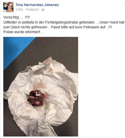 Hundegiftköder Zedtwitz am 15.2.2016